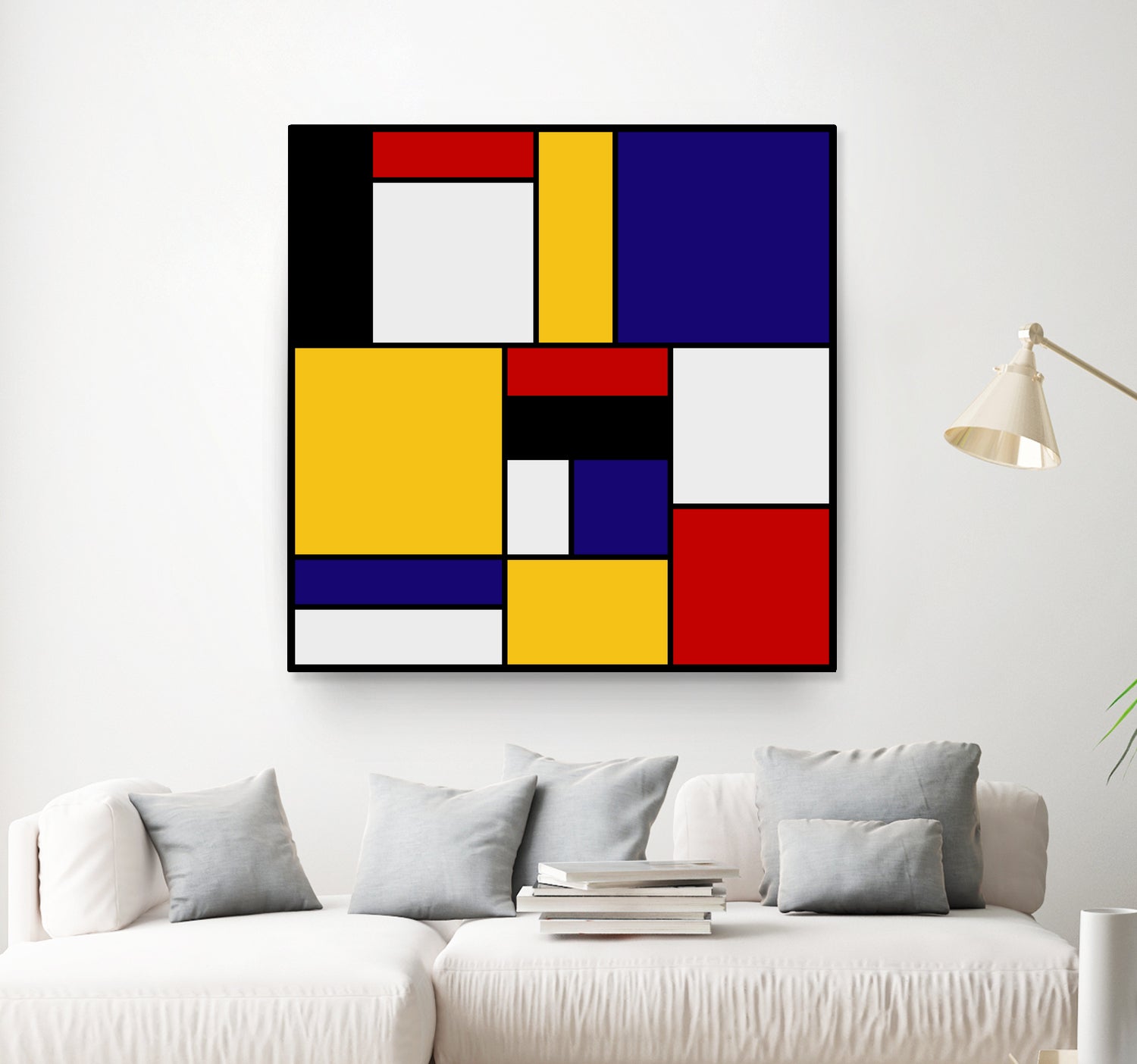 Mondrian De Stijl by Saadana Shanmukam on GIANT ART - yellow digital drawing