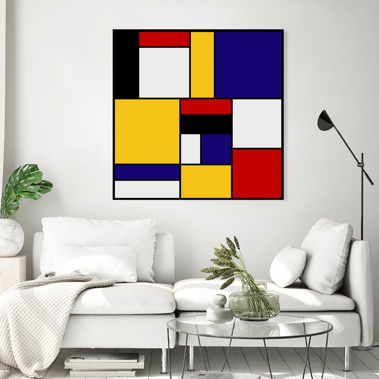 Mondrian De Stijl by Saadana Shanmukam on GIANT ART - yellow digital drawing