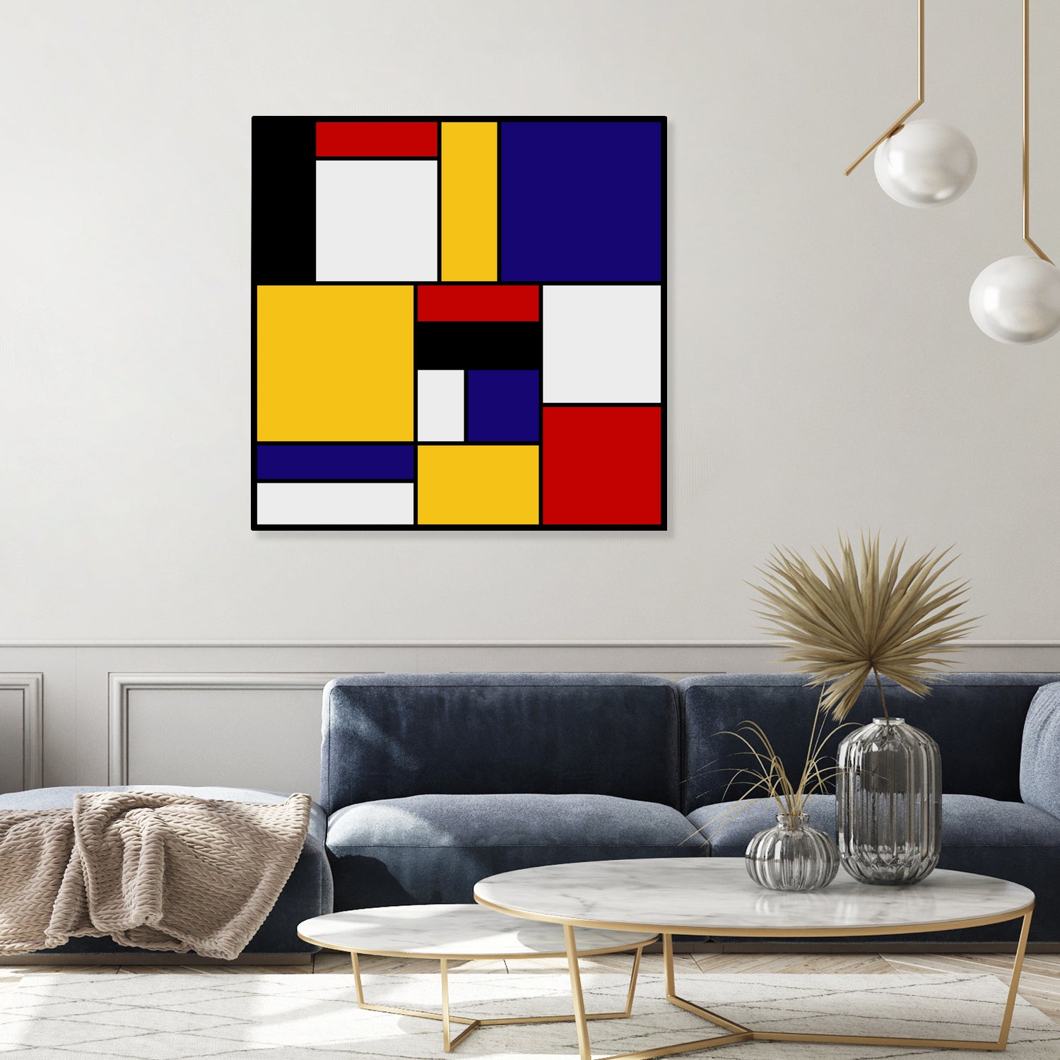 Mondrian De Stijl by Saadana Shanmukam on GIANT ART - yellow digital drawing