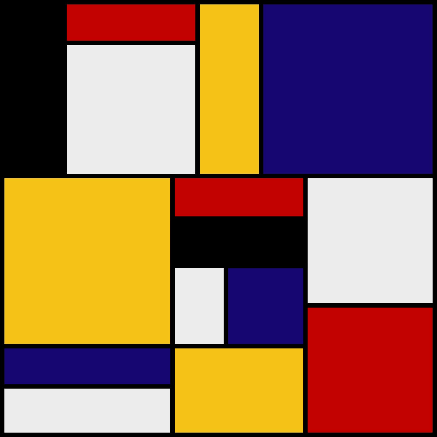 Mondrian De Stijl by Saadana Shanmukam on GIANT ART - yellow digital drawing