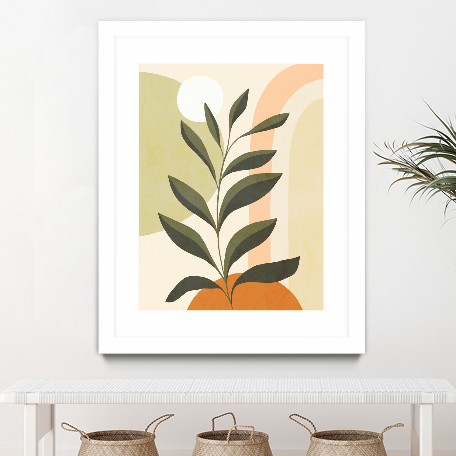 Earthy Tropical Foliage nº1 by Dominique Van Roey on GIANT ART - brown digital drawing