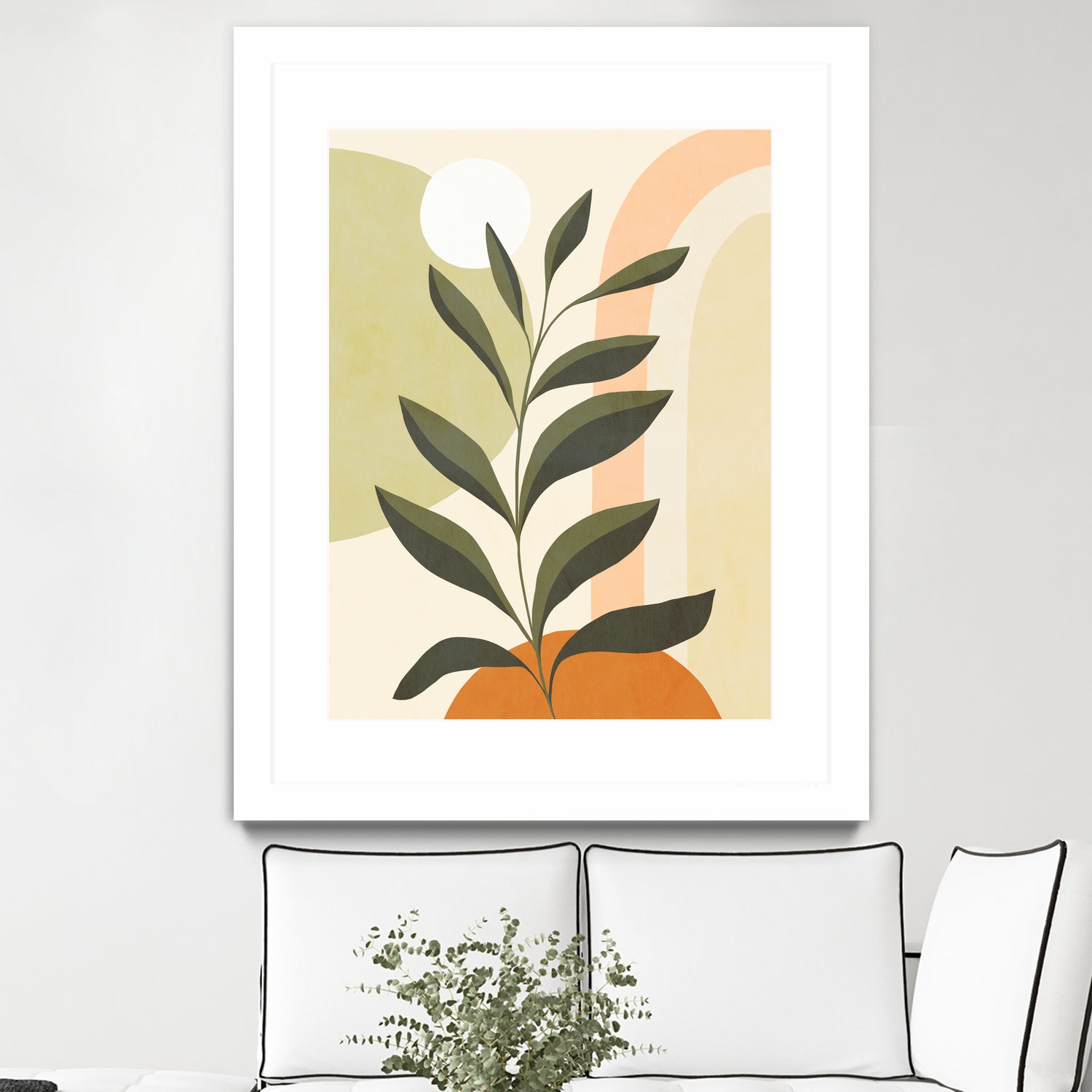 Earthy Tropical Foliage nº1 by Dominique Van Roey on GIANT ART - brown digital drawing