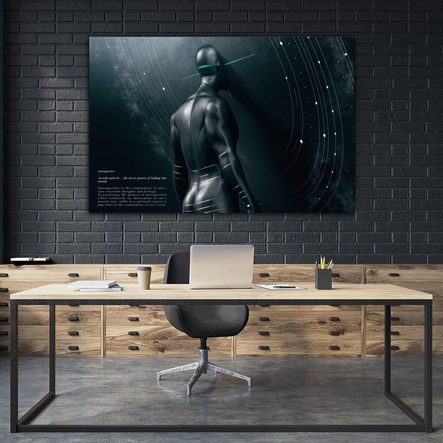 Space Man by Giulio Petrone on GIANT ART - black 3d art