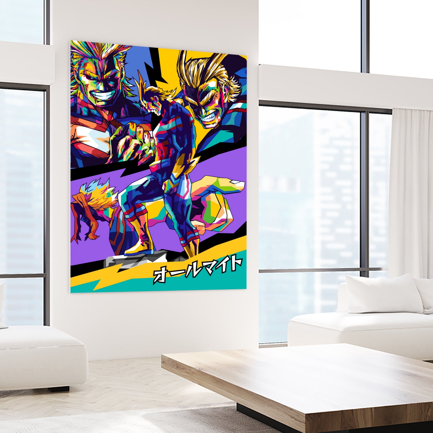 All Might Boku No Hero by Shichiro Ken on GIANT ART - blue digital drawing