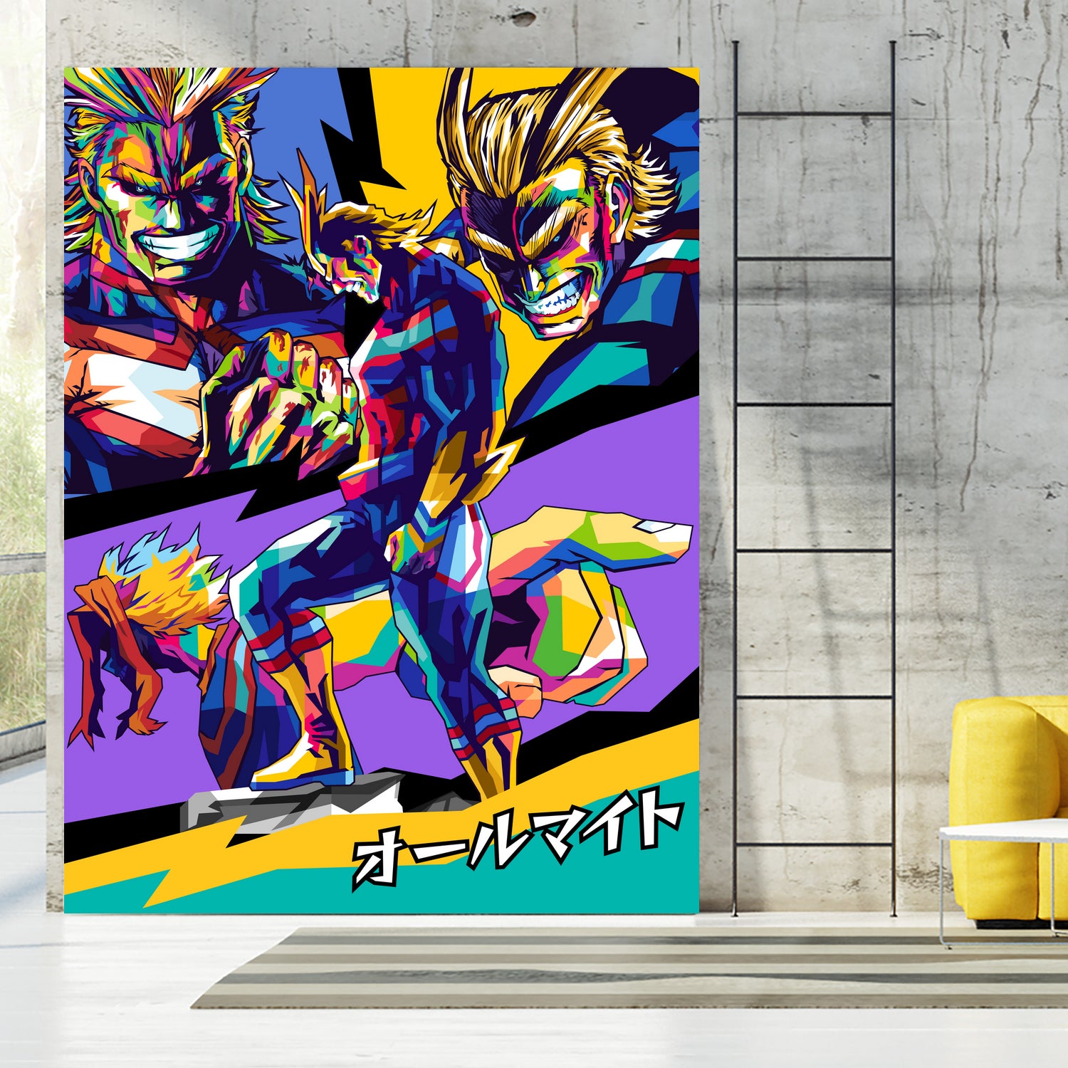 All Might Boku No Hero by Shichiro Ken on GIANT ART - blue digital drawing