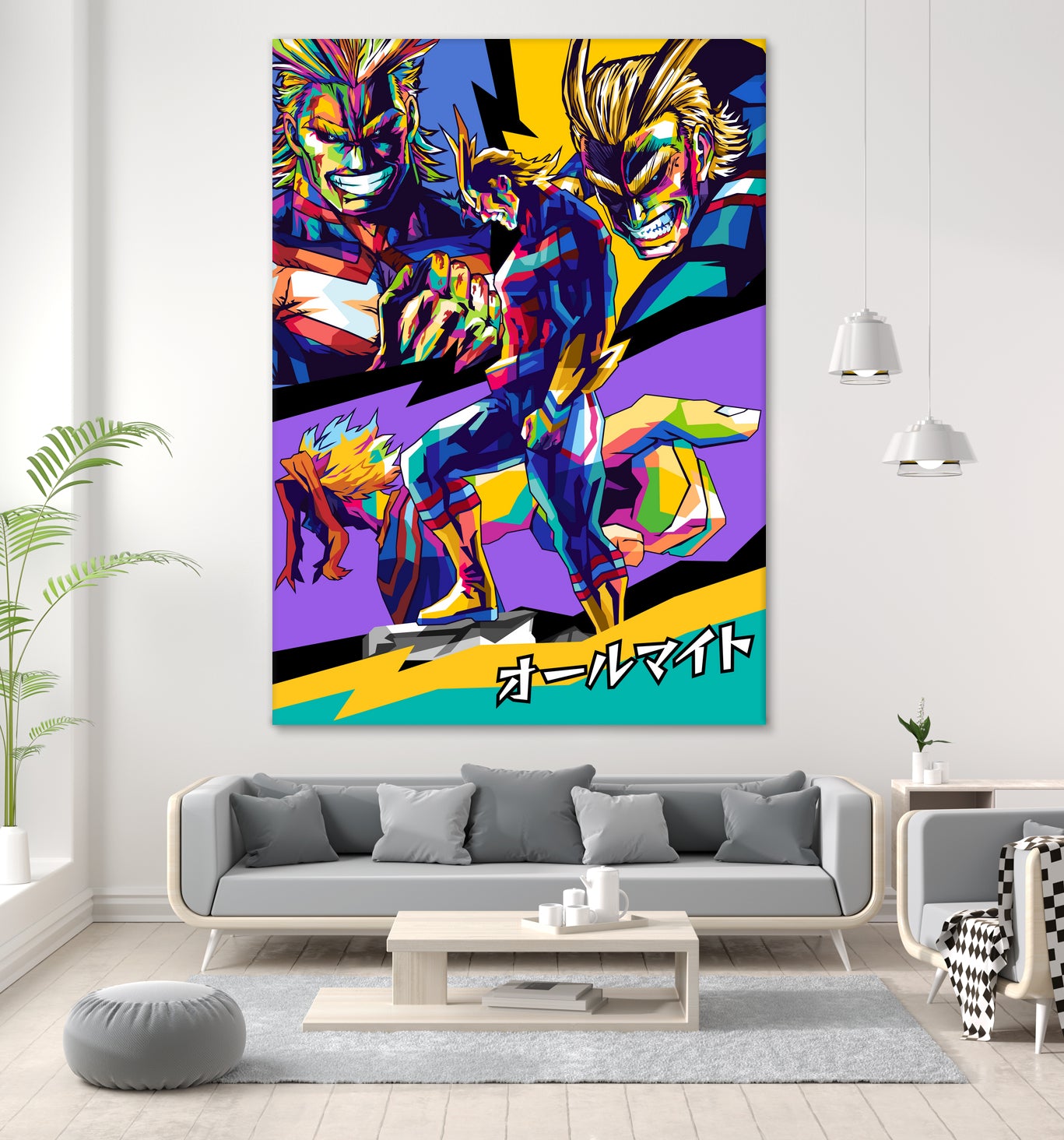 All Might Boku No Hero by Shichiro Ken on GIANT ART - blue digital drawing