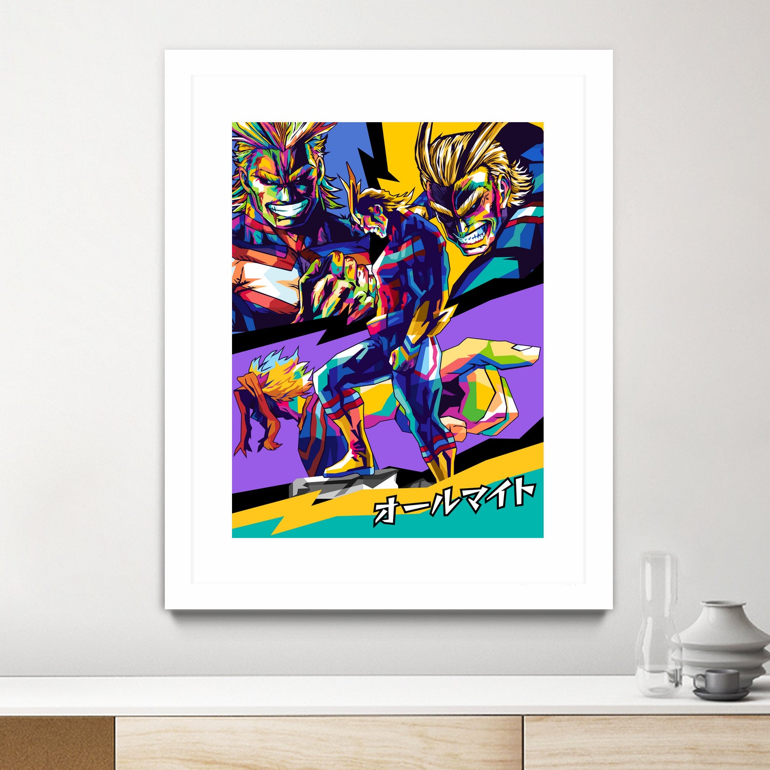 All Might Boku No Hero by Shichiro Ken on GIANT ART - blue digital drawing