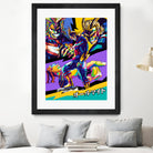 All Might Boku No Hero by Shichiro Ken on GIANT ART - blue digital drawing