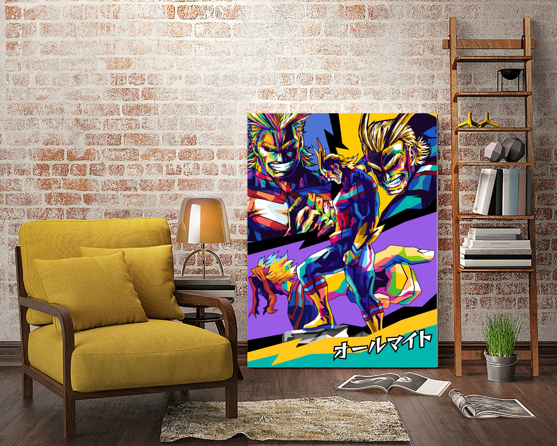 All Might Boku No Hero by Shichiro Ken on GIANT ART - blue digital drawing