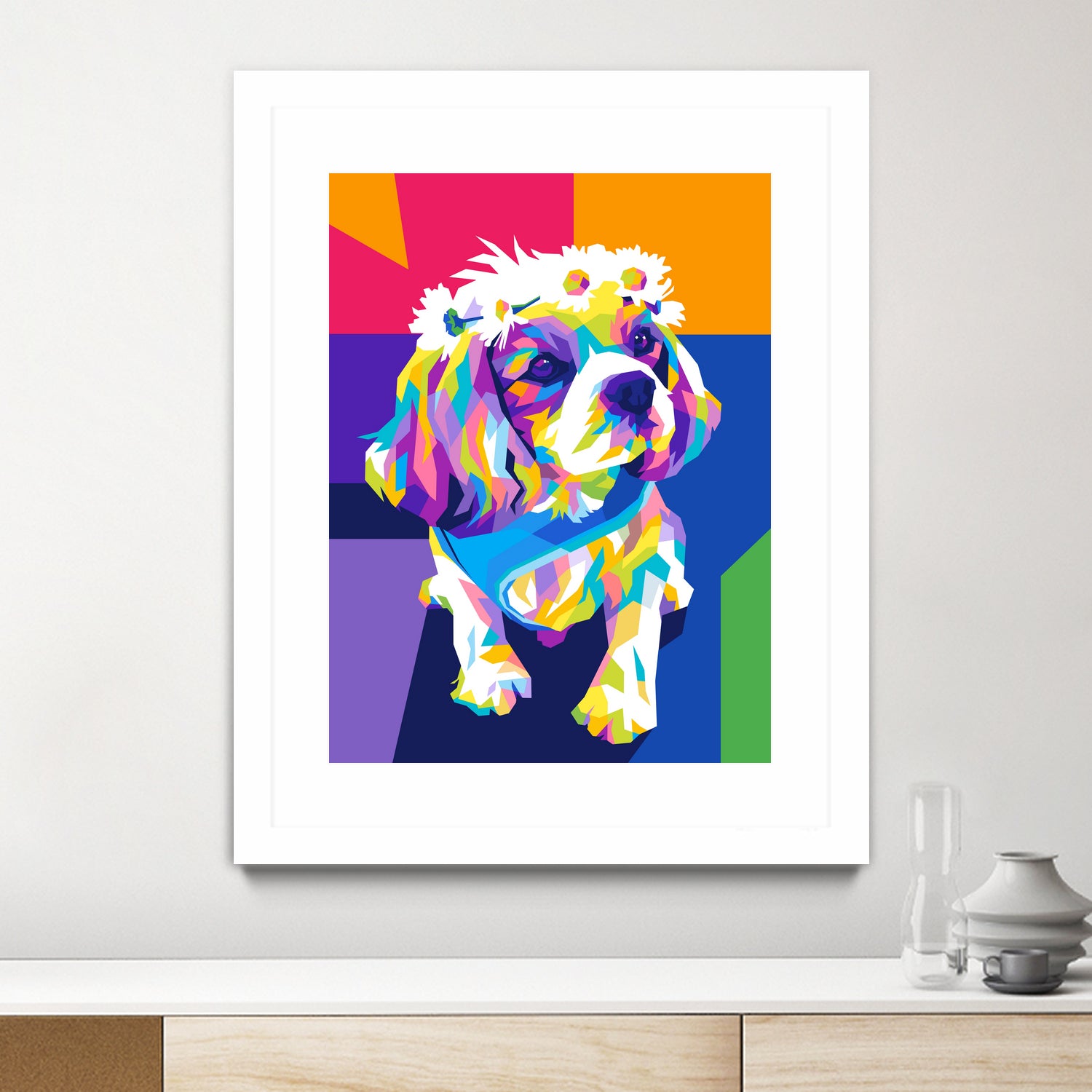 Dog by Art Style on GIANT ART - pink vector illustration