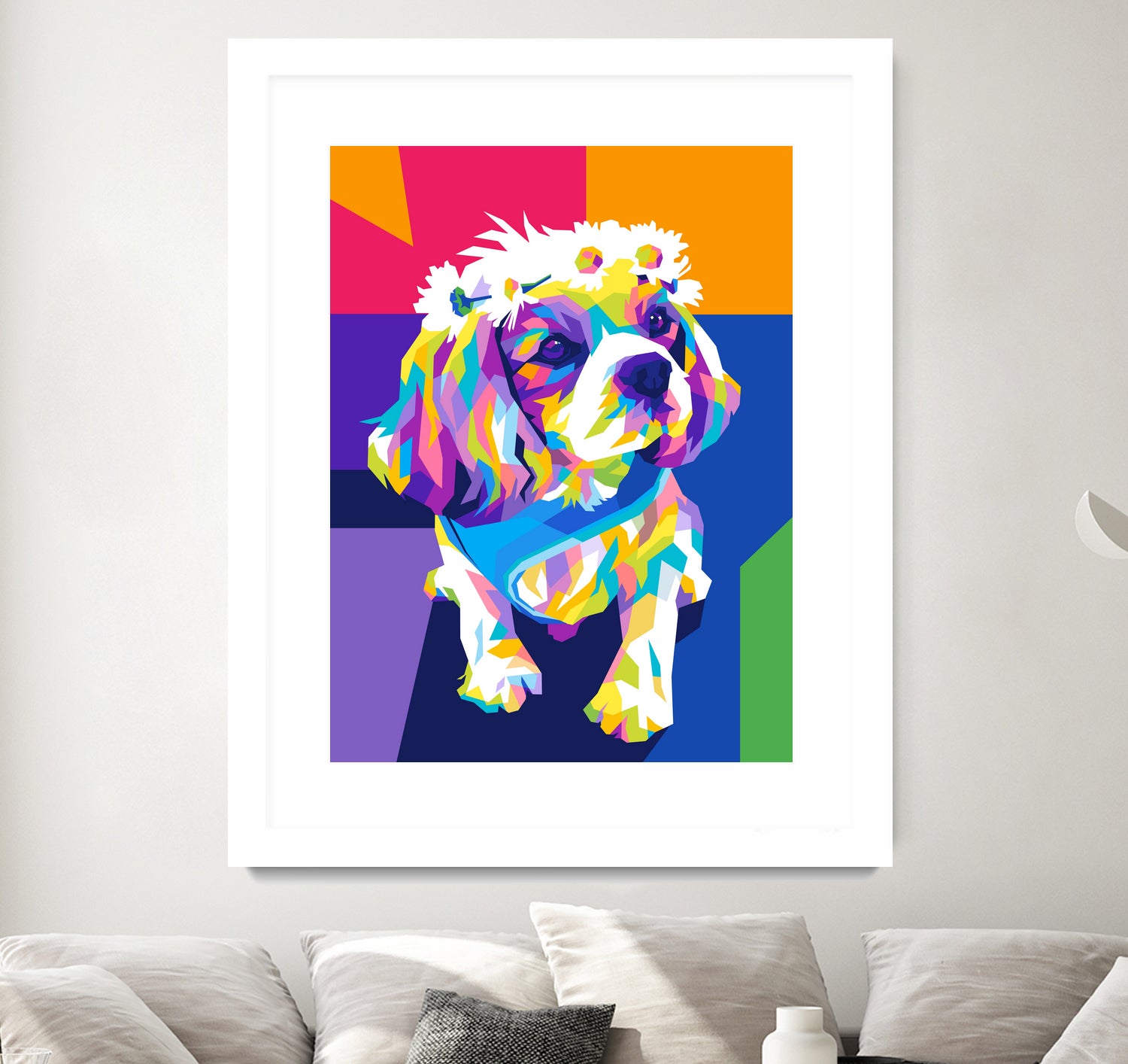 Dog by Art Style on GIANT ART - pink vector illustration