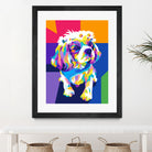 Dog by Art Style on GIANT ART - pink vector illustration