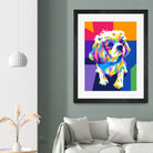 Dog by Art Style on GIANT ART - pink vector illustration