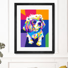 Dog by Art Style on GIANT ART - pink vector illustration