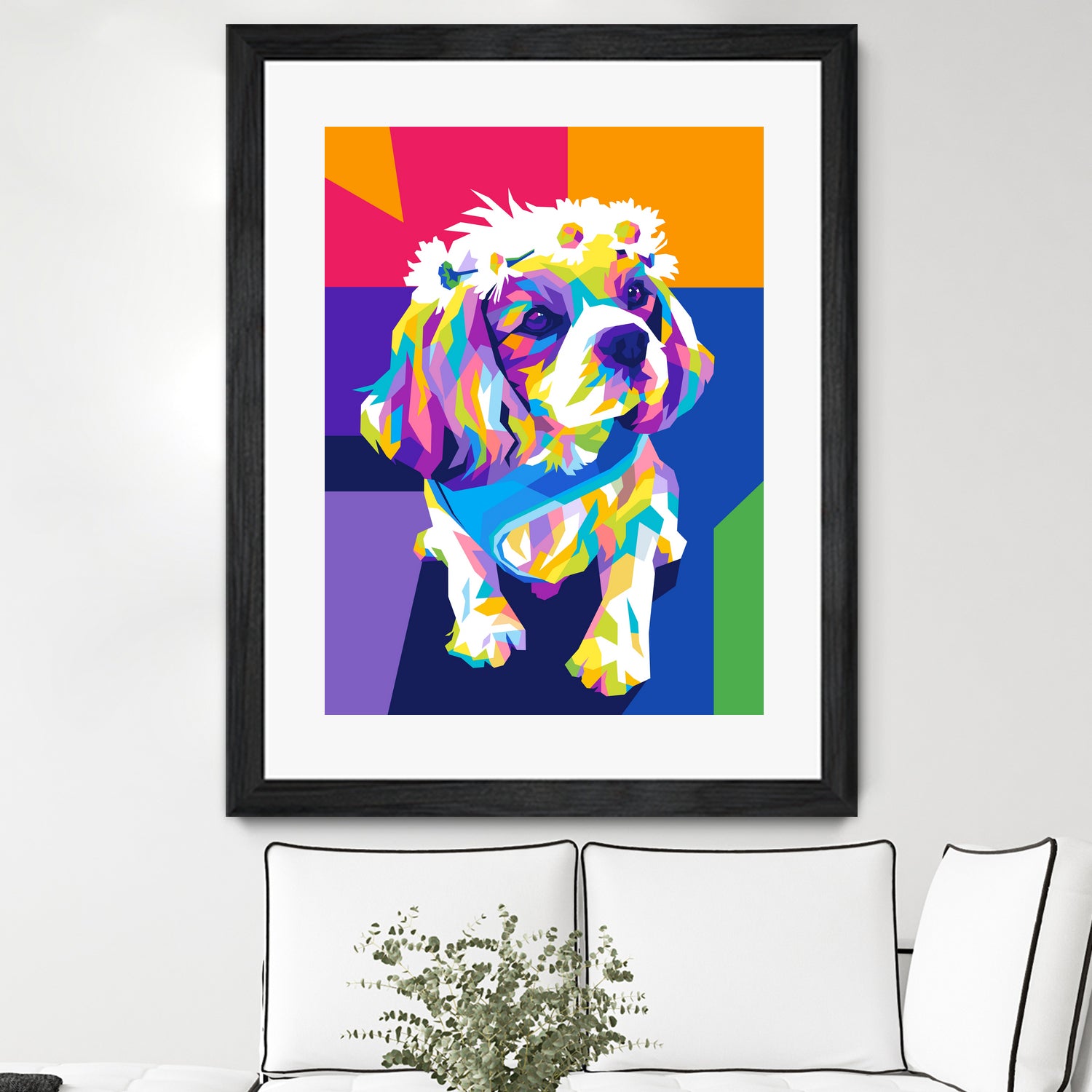 Dog by Art Style on GIANT ART - pink vector illustration