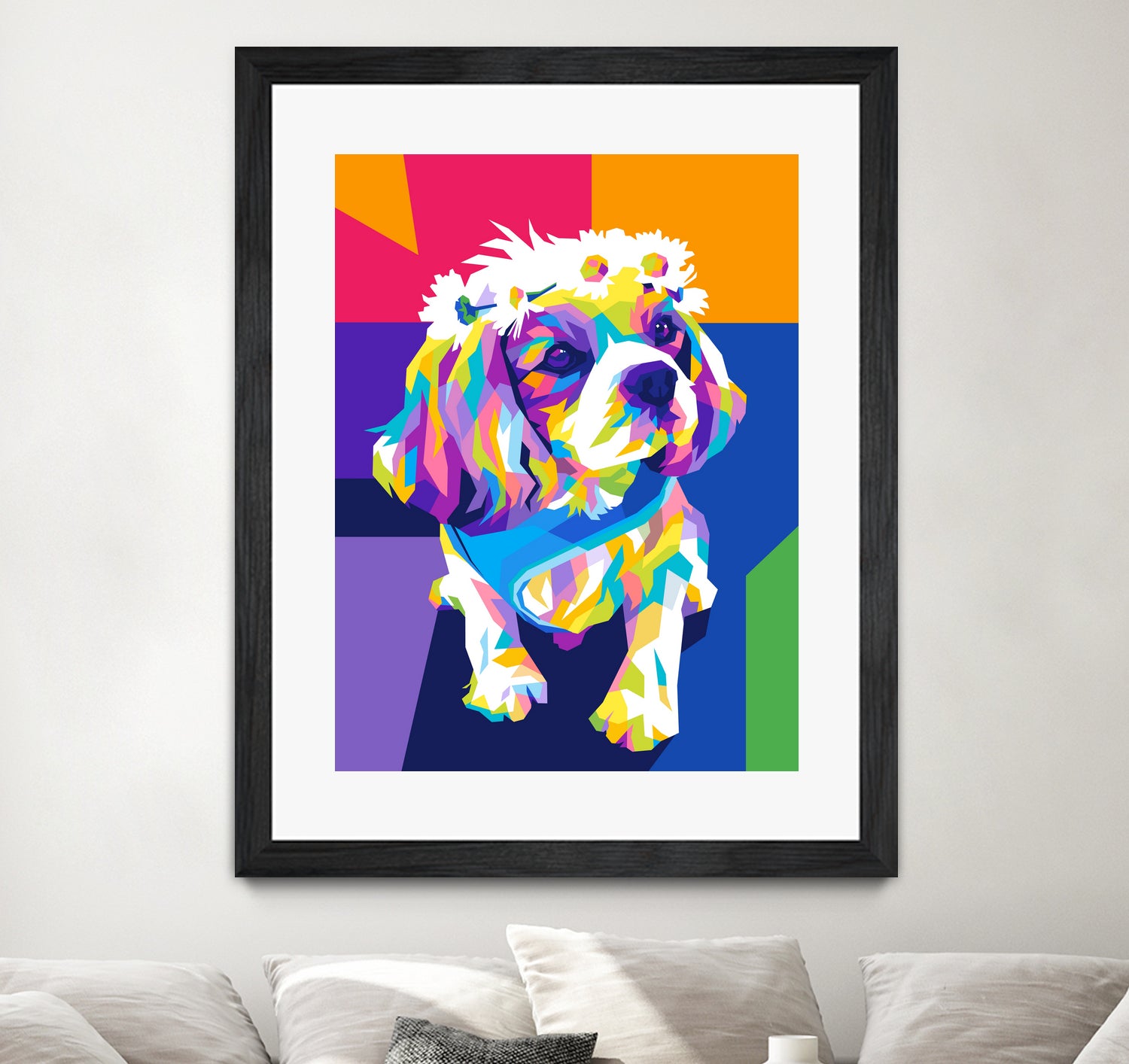 Dog by Art Style on GIANT ART - pink vector illustration