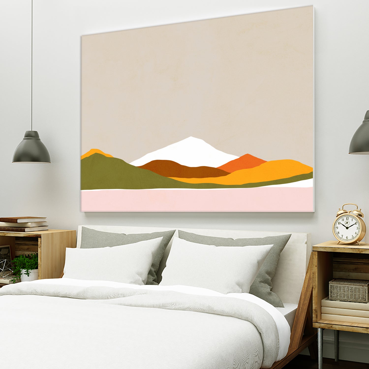 Minimal Landscape 1. Spring by Dominique Van Roey on GIANT ART - white digital drawing