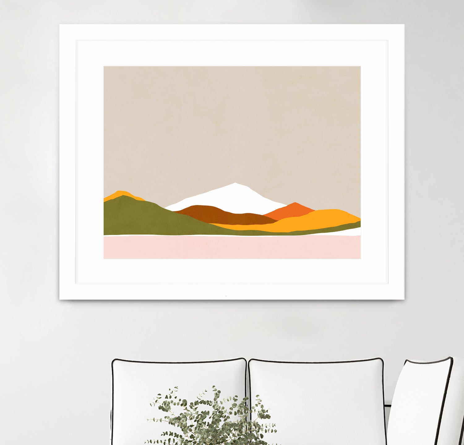 Minimal Landscape 1. Spring by Dominique Van Roey on GIANT ART - white digital drawing