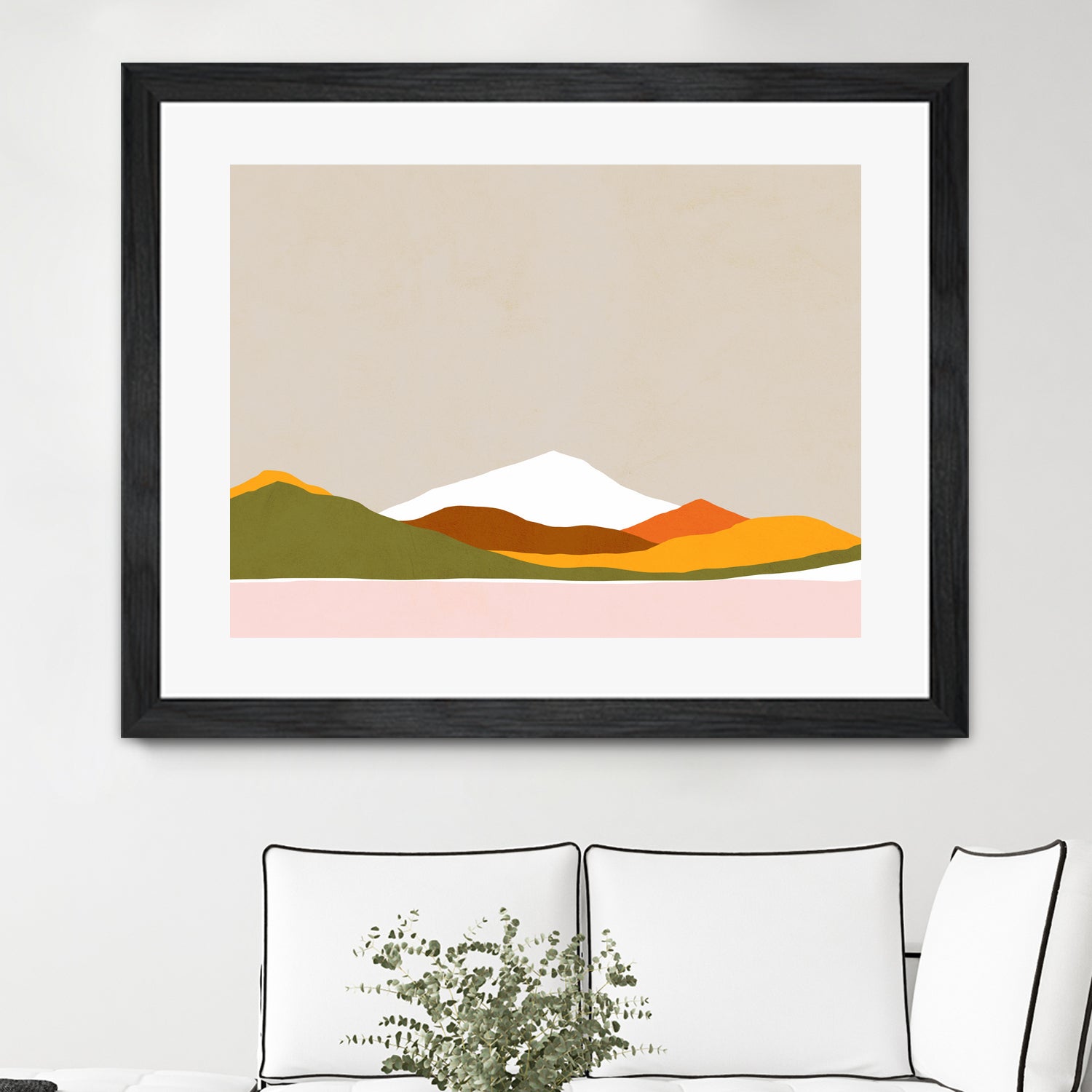 Minimal Landscape 1. Spring by Dominique Van Roey on GIANT ART - white digital drawing