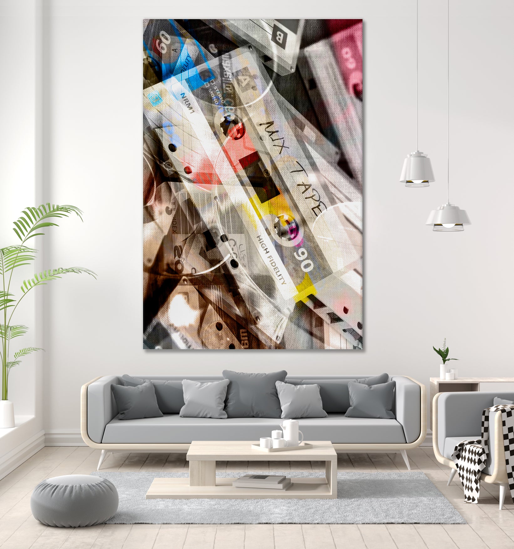 RETRO LOVE #3 by Sara Bernini on GIANT ART - gray digital painting