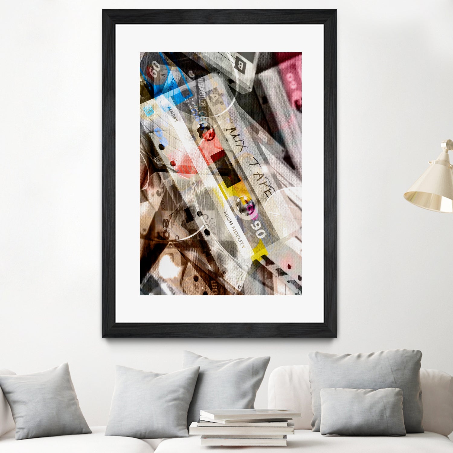 RETRO LOVE #3 by Sara Bernini on GIANT ART - gray digital painting