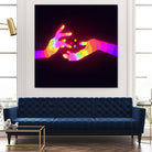 Psychedelic Energy Hands 1 (GIF) by Francois Martin Painchaud on GIANT ART - pink character design