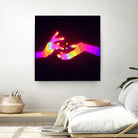 Psychedelic Energy Hands 1 (GIF) by Francois Martin Painchaud on GIANT ART - pink character design