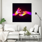 Psychedelic Energy Hands 1 (GIF) by Francois Martin Painchaud on GIANT ART - pink character design