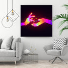 Psychedelic Energy Hands 1 (GIF) by Francois Martin Painchaud on GIANT ART - pink character design