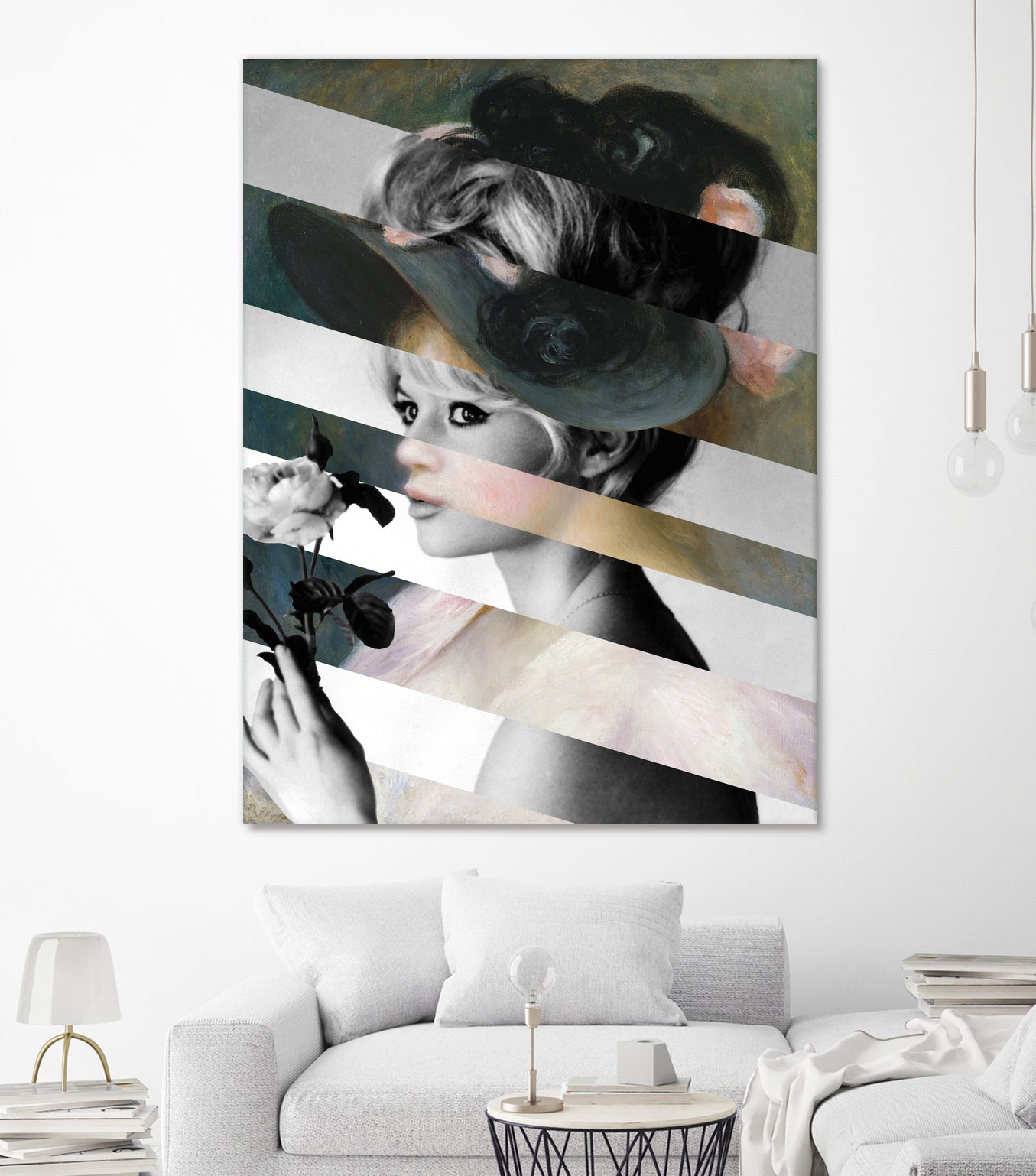 Renoir’s Young Girl in a Black Hat & Brigitte Bardot by Luigi Tarini on GIANT ART - gray photo manipulation