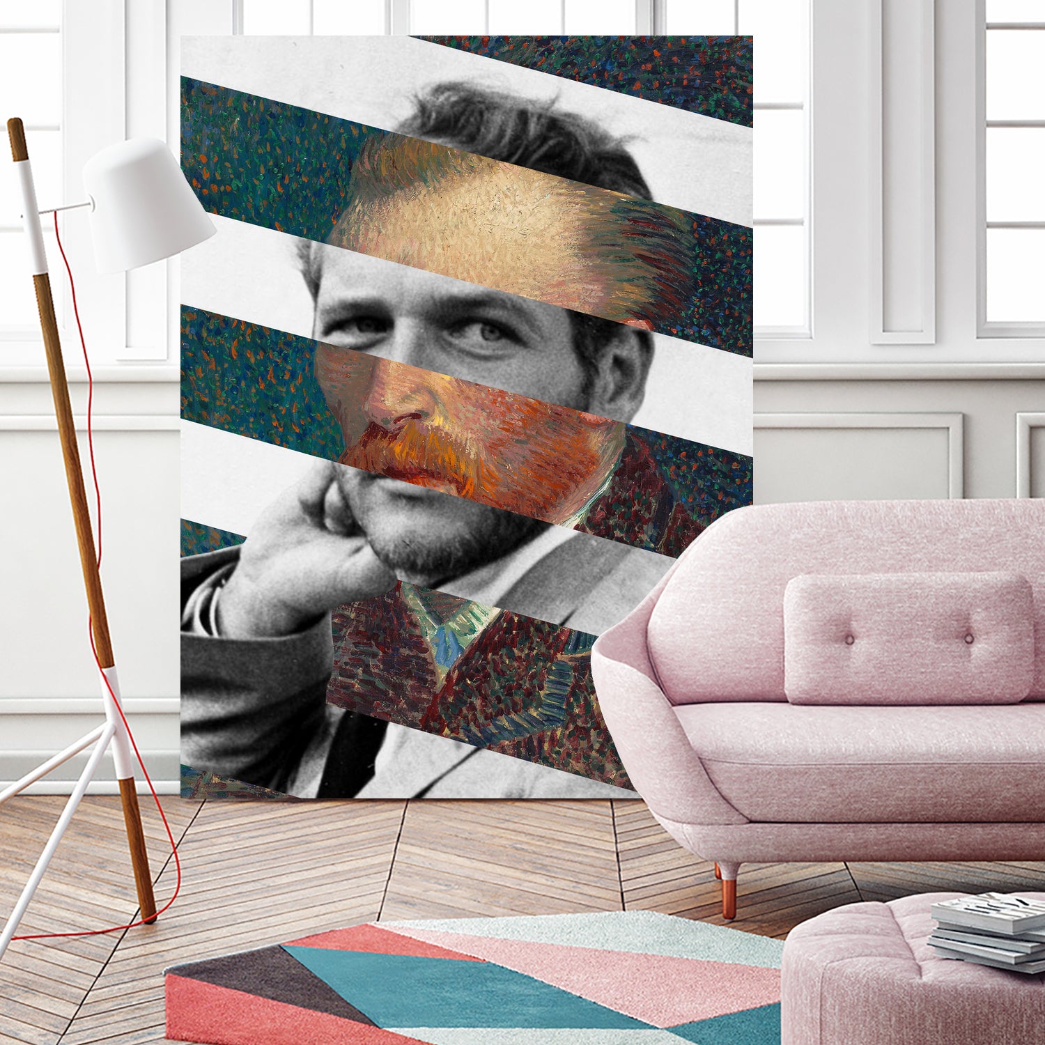 Van Gogh's Self Portrait & Paul Newman by Luigi Tarini on GIANT ART - orange photo manipulation