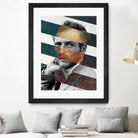 Van Gogh's Self Portrait & Paul Newman by Luigi Tarini on GIANT ART - orange photo manipulation