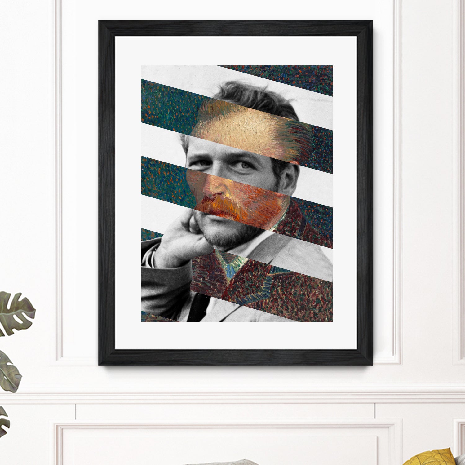 Van Gogh's Self Portrait & Paul Newman by Luigi Tarini on GIANT ART - orange photo manipulation