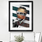 Van Gogh's Self Portrait & Paul Newman by Luigi Tarini on GIANT ART - orange photo manipulation