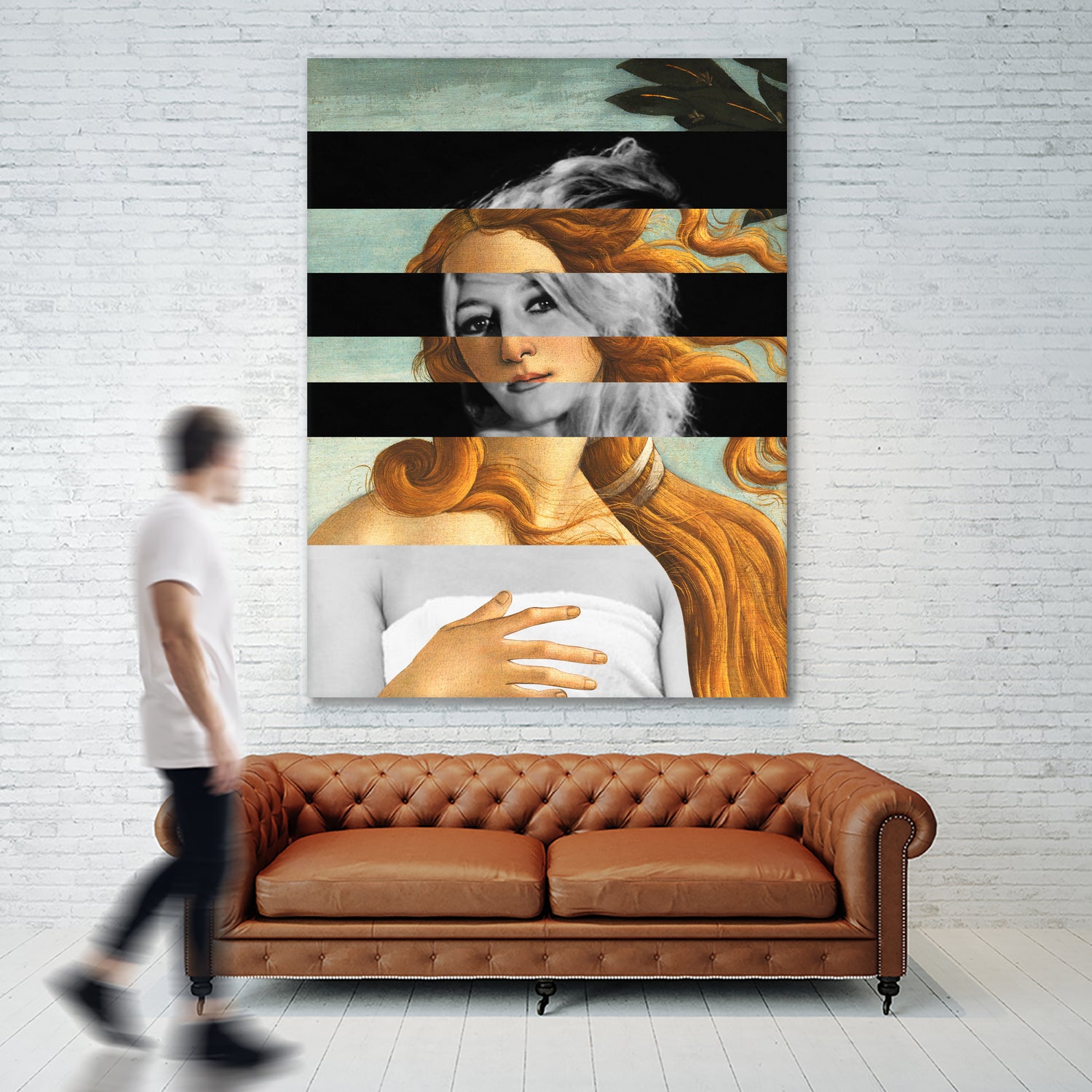 LA VENUS BLONDE - Pop Retro Collage, Mashup, Pop Art by Luigi Tarini on GIANT ART - gray photo manipulation