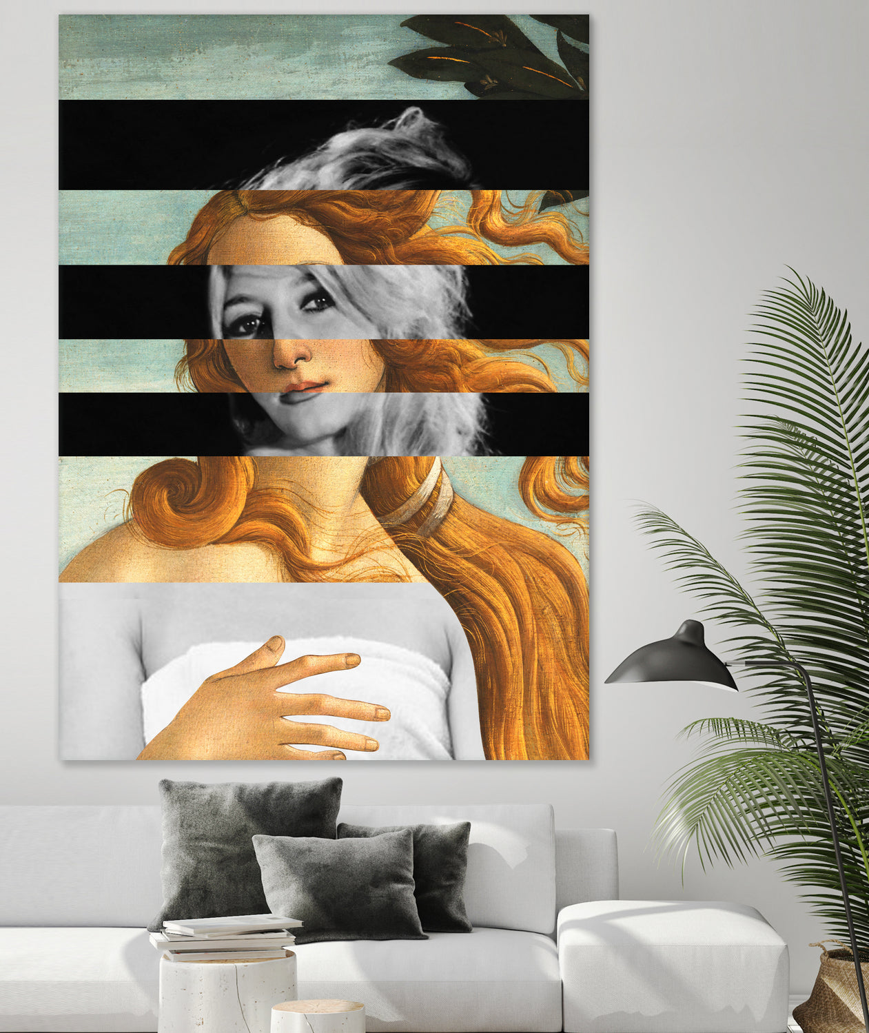 LA VENUS BLONDE - Pop Retro Collage, Mashup, Pop Art by Luigi Tarini on GIANT ART - gray photo manipulation