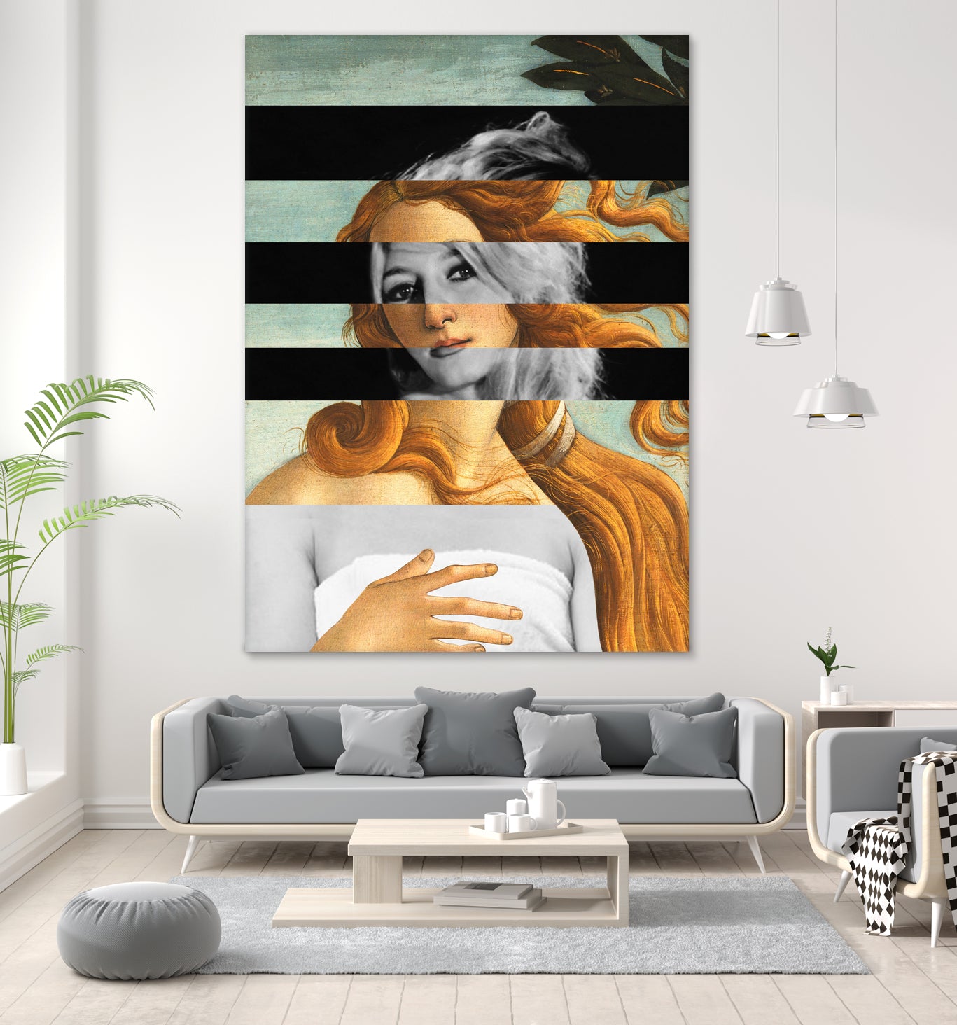 LA VENUS BLONDE - Pop Retro Collage, Mashup, Pop Art by Luigi Tarini on GIANT ART - gray photo manipulation