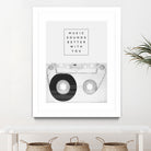 Music Sounds Better With You by Anna Farath on GIANT ART - gray typography