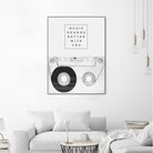 Music Sounds Better With You by Anna Farath on GIANT ART - gray typography