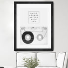 Music Sounds Better With You by Anna Farath on GIANT ART - gray typography