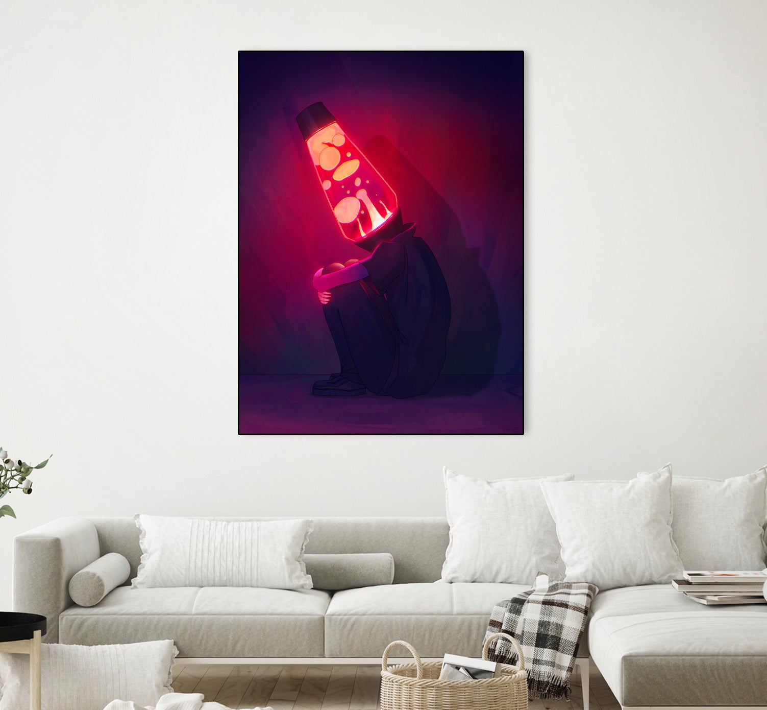 Lava Lamp Head by Francois Martin Painchaud on GIANT ART - red character design