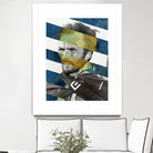 Van Gogh's Self Portrait and Clint Eastwood by Luigi Tarini on GIANT ART - blue photo manipulation