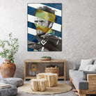 Van Gogh's Self Portrait and Clint Eastwood by Luigi Tarini on GIANT ART - blue photo manipulation