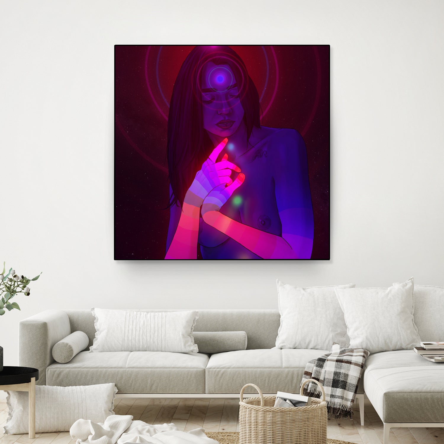 Vibing Psychonaut Girl 3 (GIF) by Francois Martin Painchaud on GIANT ART - pink character design