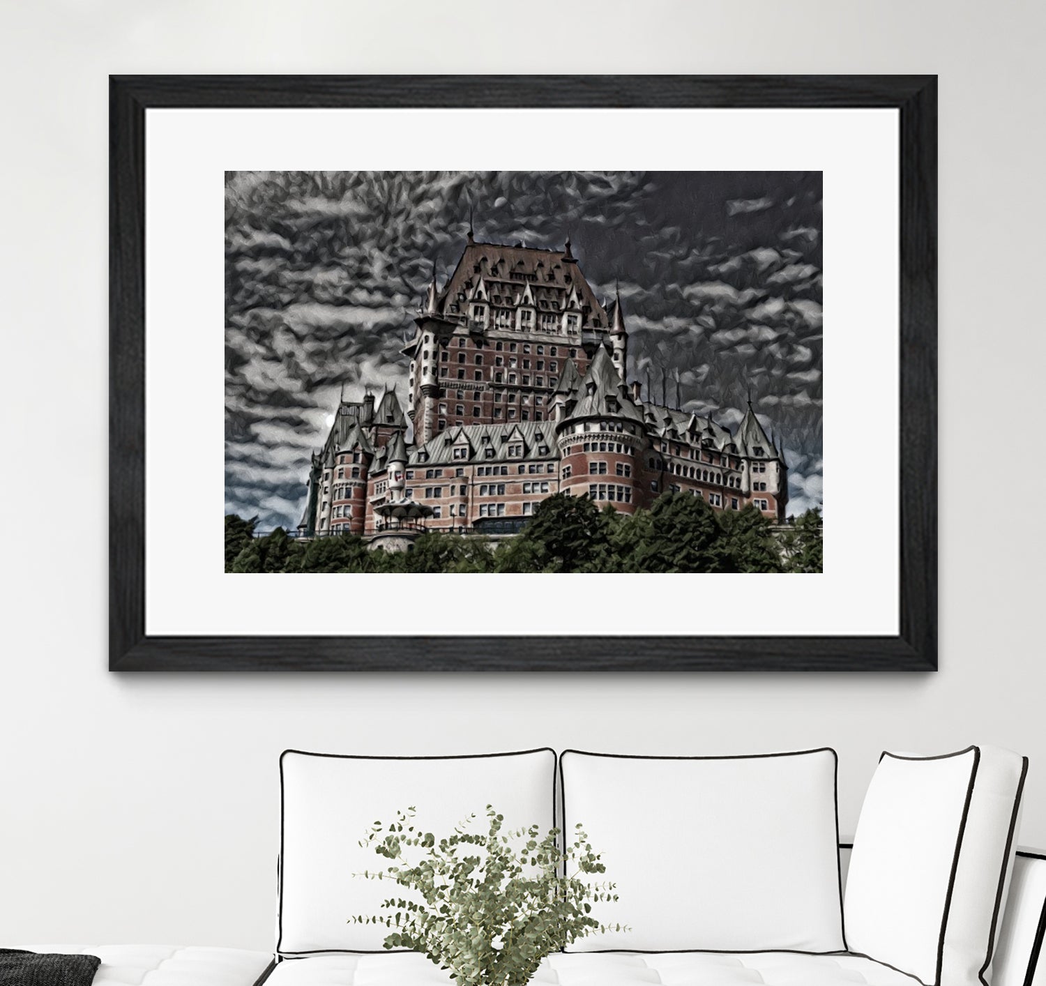 Canada Château Frontenac Artistic Illustration Rough by Renna Jason on GIANT ART - white cartooning