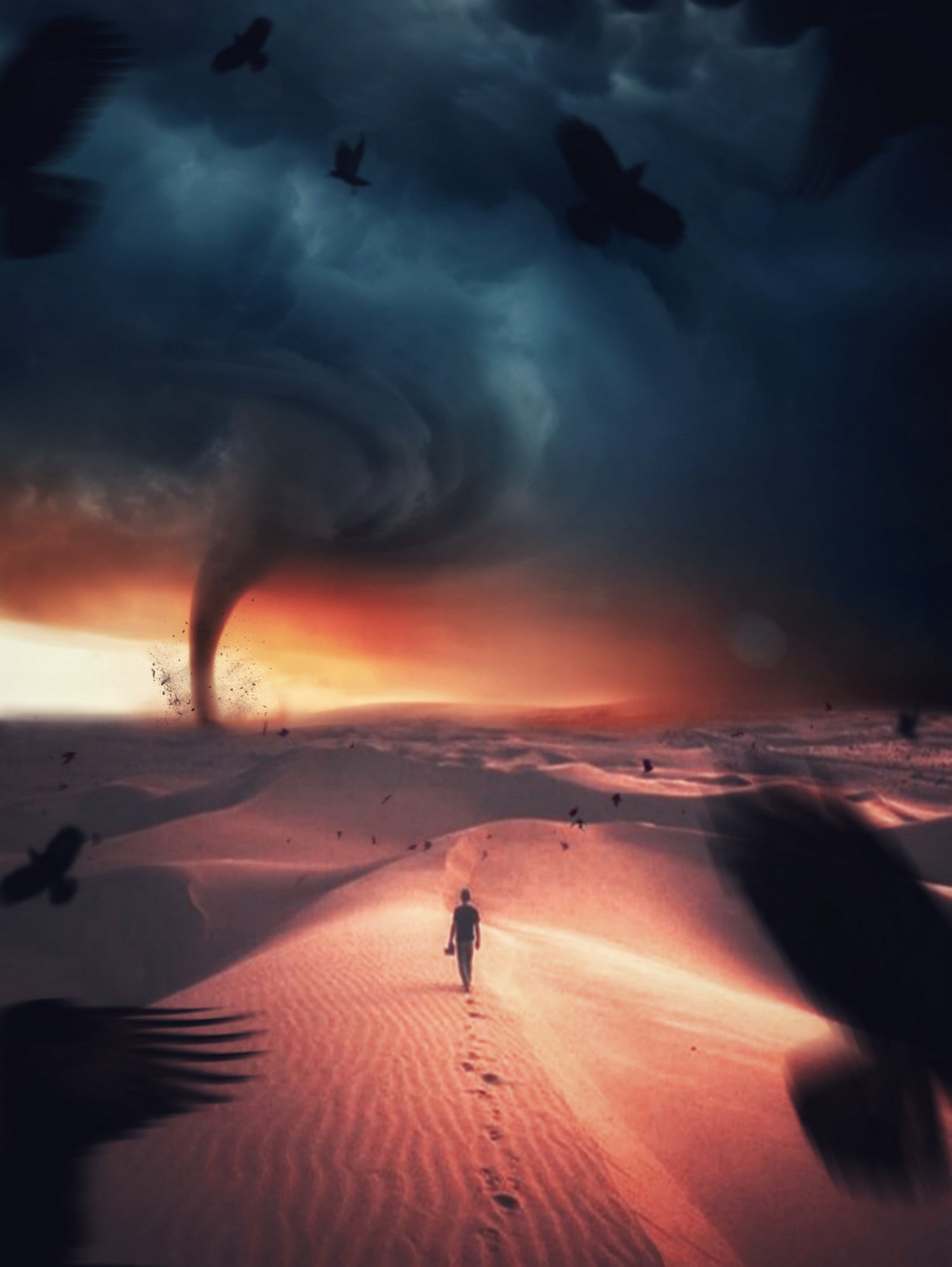 Tornado Desert by Rigaud Mickaël on GIANT ART - orange photo manipulation