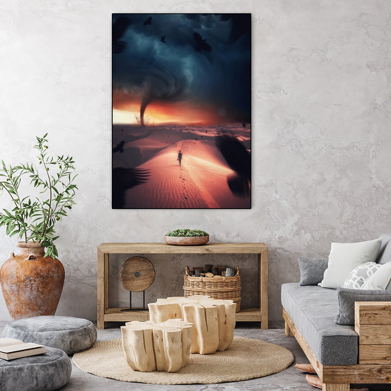 Tornado Desert by Rigaud Mickaël on GIANT ART - orange photo manipulation