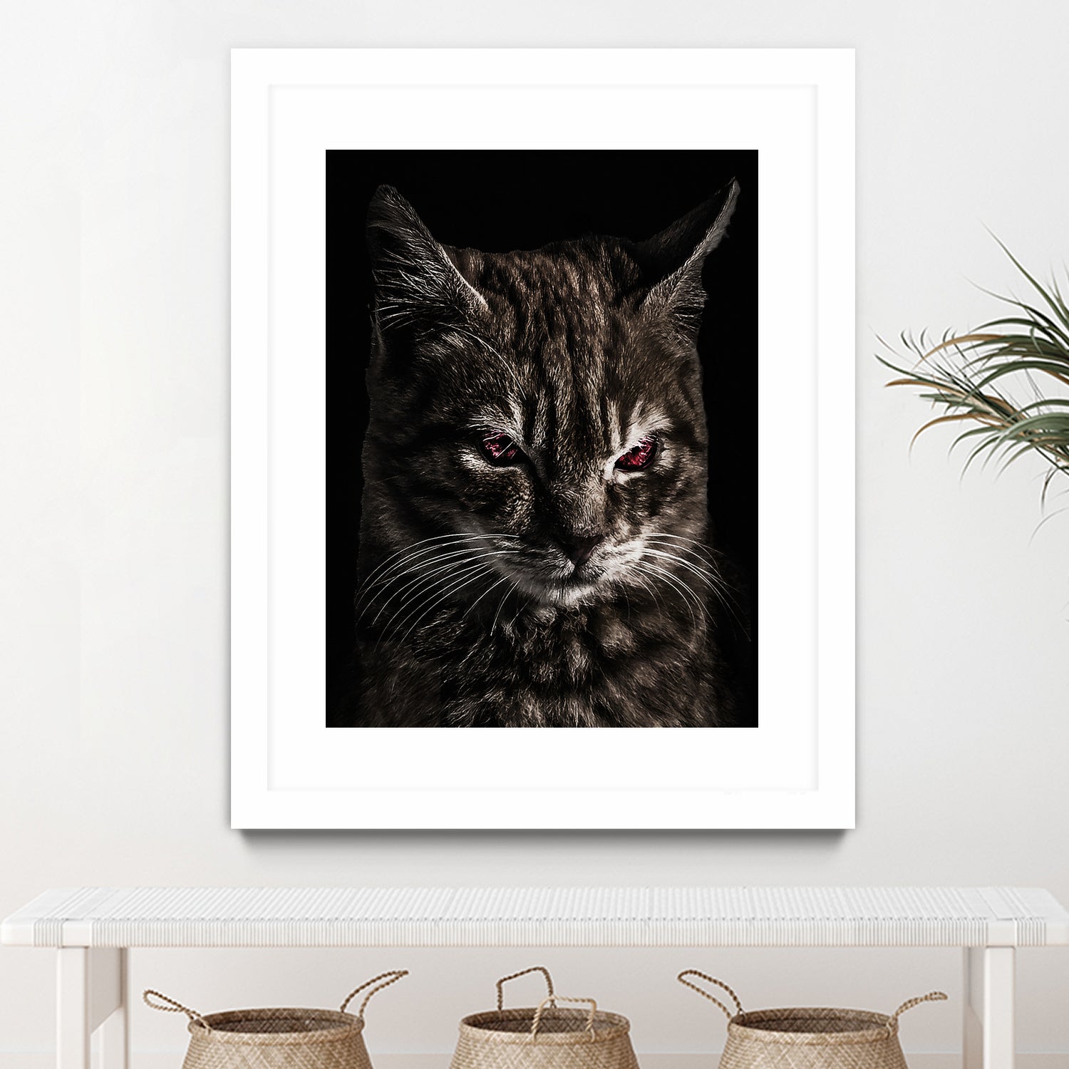 Creepy Kitten Portrait Photo Illustration by Daniel Ferreira-Leites on GIANT ART - black mixed media