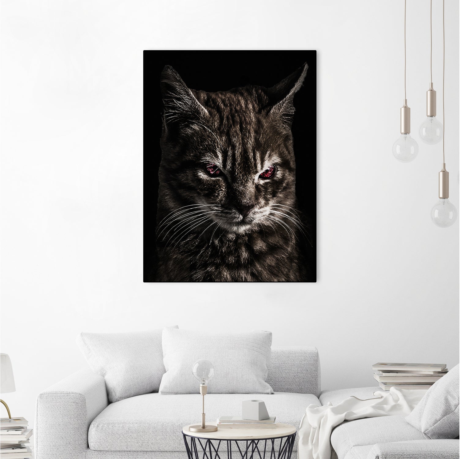 Creepy Kitten Portrait Photo Illustration by Daniel Ferreira-Leites on GIANT ART - black mixed media