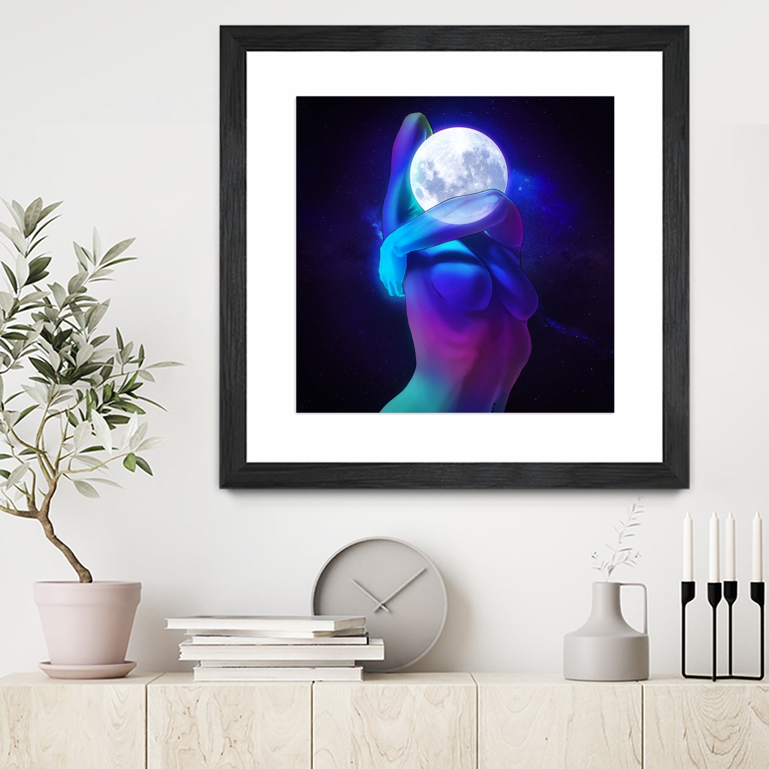 Moon Head by Francois Martin Painchaud on GIANT ART - blue character design